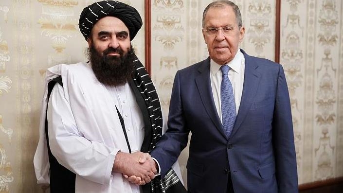 دیدار لاوروف و متقی در مسکو 