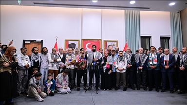 15 Turkish activists, unlawfully detained by Israel aboard Sumud Flotilla, land in Istanbul