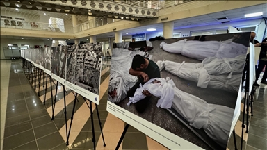 Istanbul exhibition features photos from Anadolu book documenting Gaza war crimes