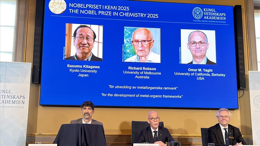 2025 Nobel Kimya Ödülü'nün sahipleri belli oldu