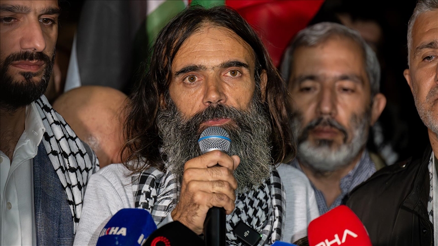 Türkiye’ye dönen Küresel Sumud Filosu aktivisti Özkan, gazetecilere konuştu