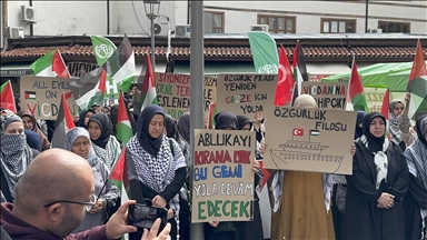 Özgürlük Filosu Koalisyonu'ndaki gemilere İsrail'in saldırısı Konya'da protesto edildi