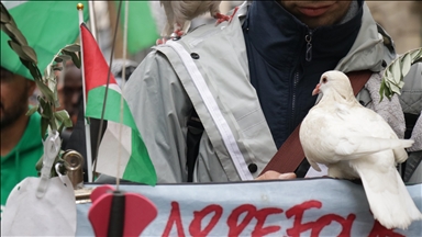 Protest in Paris calls for release of flotilla activists held by Israel