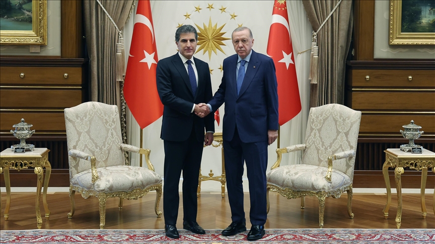 Turkish President Erdogan receives head of Iraq's Kurdish Regional Government