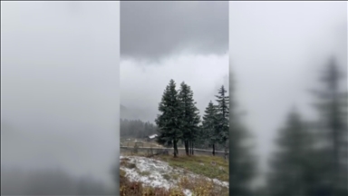 Ilgaz Dağı'na mevsimin ilk karı düştü