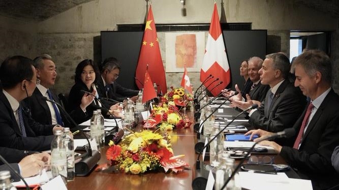 Swiss, Chinese foreign ministers meet in Ticino to advance trade, cooperation talks