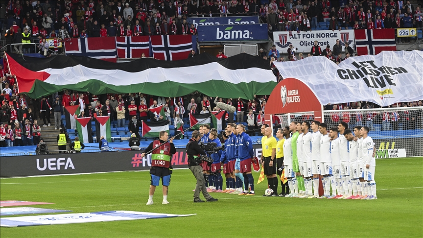 Norvežani tokom utakmice s Izraelom pružili podršku Palestini