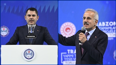 Bakanlar Kurum ve Uraloğlu, Trabzon'da Toplu Açılış Töreni'ne katıldı
