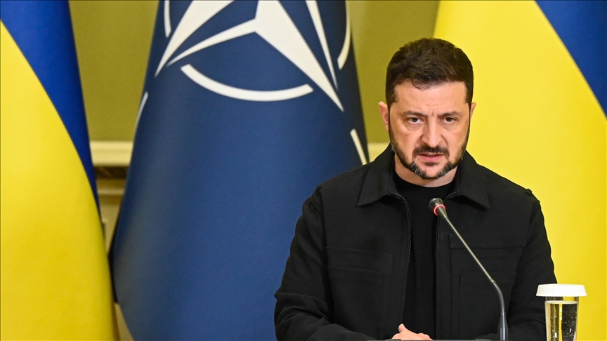 Ukrainian president seeks extended air defense support, tighter sanctions at NATO meeting