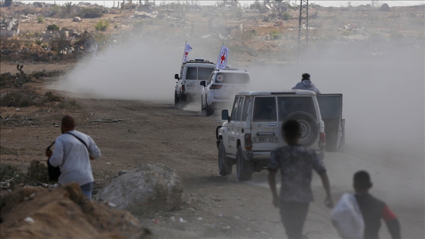 Hamas begins to hand over remains of 4 Israeli captives to Red Cross in southern Gaza