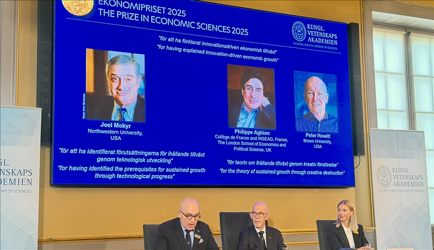 Le prix Nobel d’économie 2025 attribué à Joel Mokyr, Philippe Aghion et Peter Howitt