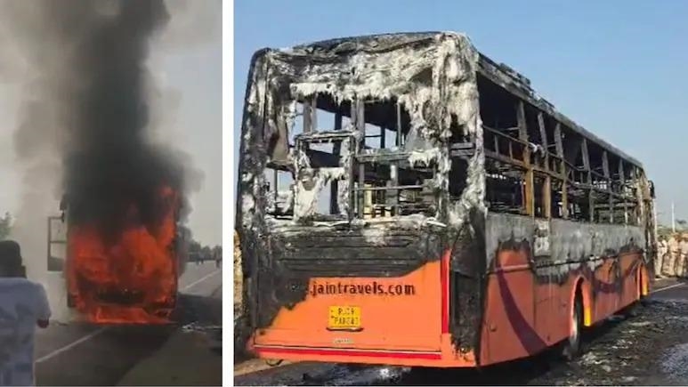 В индийском штате Раджастхан при пожаре в пассажирском автобусе погибли 19 человек