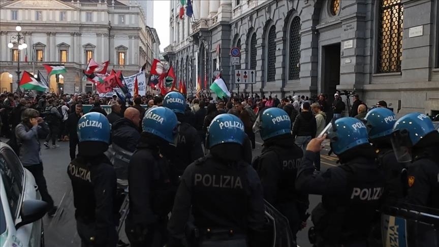 Përleshje në Milano, protestuesit pro-palestinezë kundër marrëveshjes së binjakëzimit me Tel Avivin