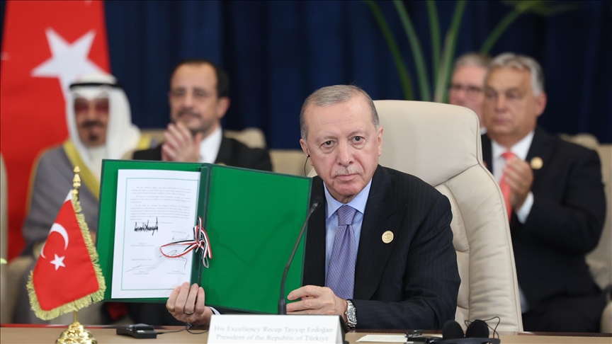 Turkish president highlights Gaza reconstruction after joining Sharm el-Sheikh peace summit