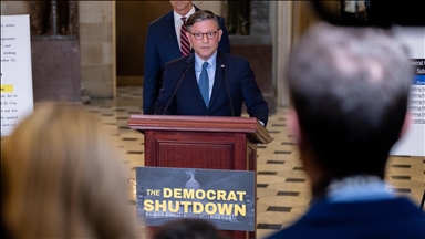 US House speaker blames Democrats as government shutdown enters day 14