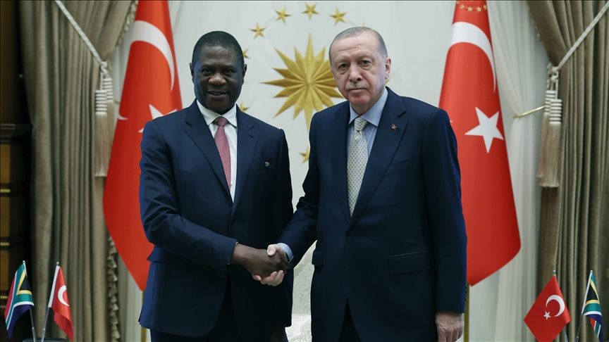 Cumhurbaşkanı Erdoğan, Güney Afrika Cumhuriyeti Cumhurbaşkanı Yardımcısı Mashatile'yi kabul etti
