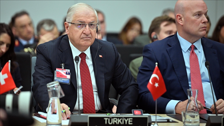 Turkish defense minister meets counterparts in Brussels during NATO meeting