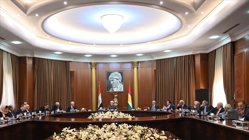 مەسعود بارزانی و شاندێکی باڵای ئەنەکەسە دوایین پێشھاتەکانی سووریایان تاوتوێ کرد