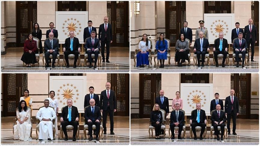 أردوغان يتسلم أوراق اعتماد سفراء 4 دول بأنقرة