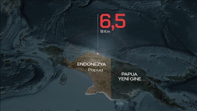 Endonezya'da 6,5 büyüklüğünde deprem