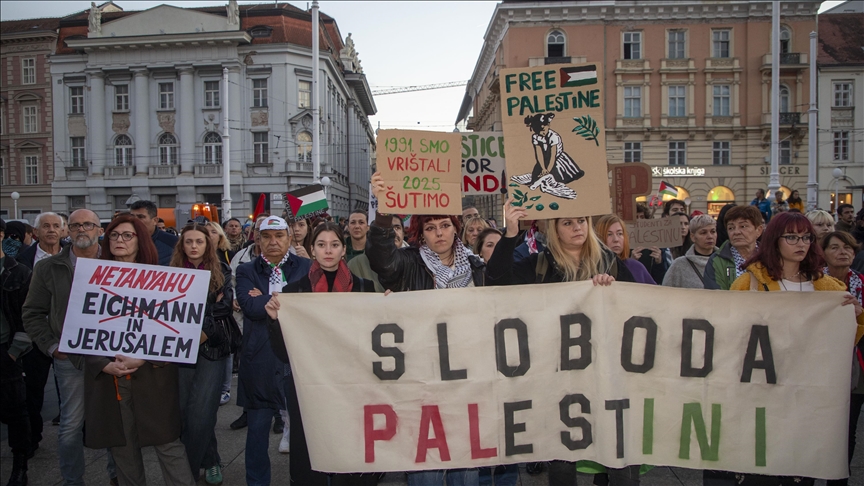 Prosvjed za Palestinu u Zagrebu "Ko je zasp’o, neka se probudi"