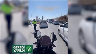 Başkentte polisin "dur" ihtarına uymayıp kaçan sürücü yakalandı
