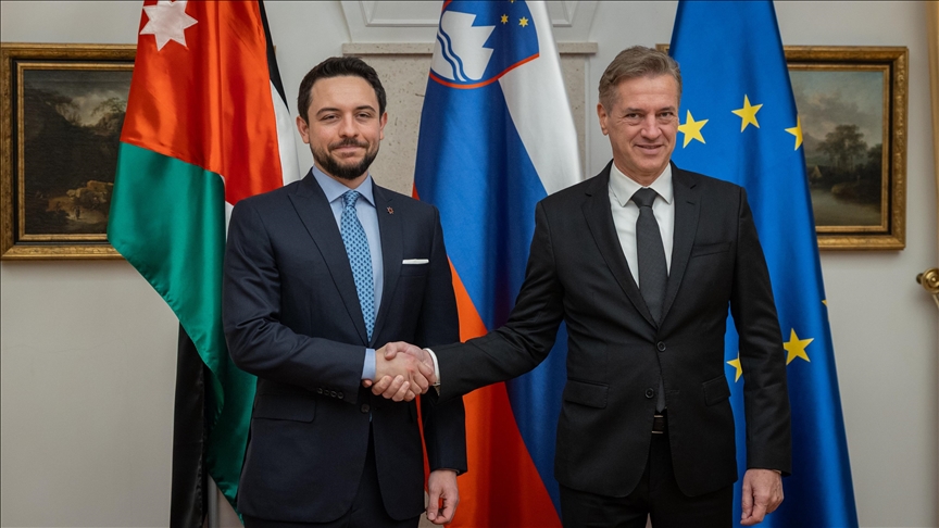 Golob naglasio potrebu poštivanja prekida vatre u Gazi tokom sastanka s jordanskim prestolonasljednikom