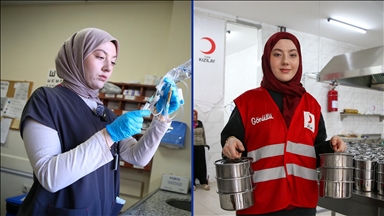 Hemşirelikten artakalan zamanını iyiliğe adıyor