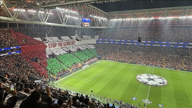 Galatasaray taraftarından Filistin'e destek koreografisi