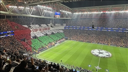 Galatasaray taraftarından Filistin'e destek koreografisi