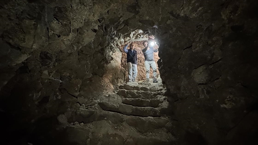 Harput Kalesi'nde bulunan Roma dönemine ait gizli geçidin restorasyonu tamamlandı