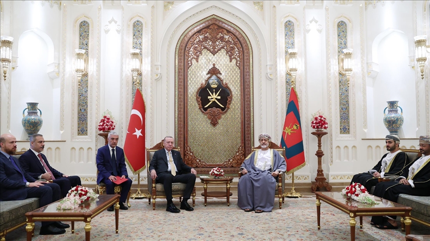 أردوغان: مواقفنا متقاربة مع عُمان وسنعمل معا من أجل حل الدولتين