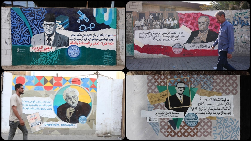 Iraklı sanatçılar grafiti sanatını kullanarak Bağdat'ın duvarlarını kültürel mesajlarla süslüyor