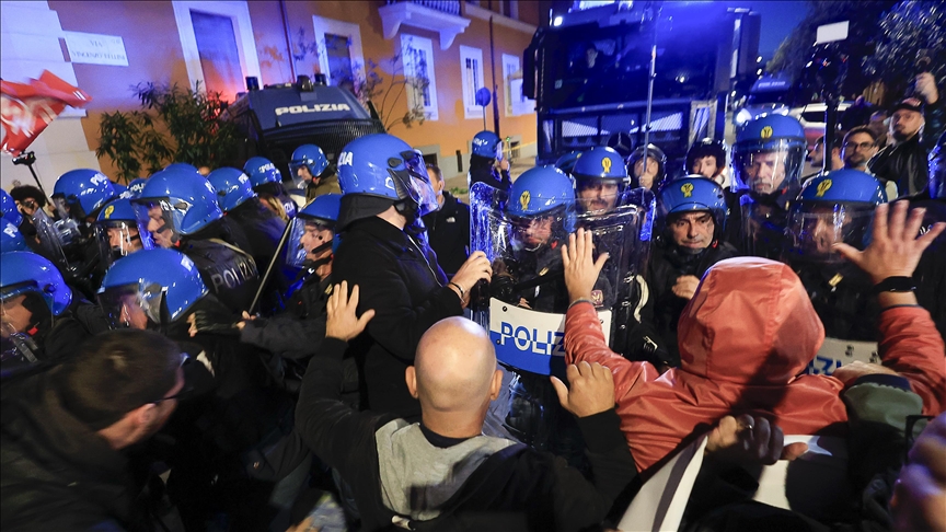 Policia përleshet me protestuesit propalestinezë në Romë
