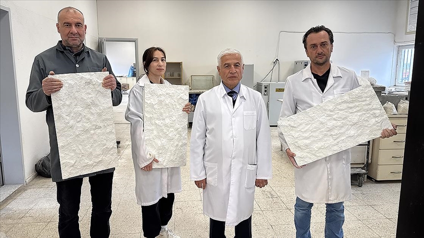 Mermer tozundan binaların dış cephe kaplamasında kullanılacak malzeme geliştirildi