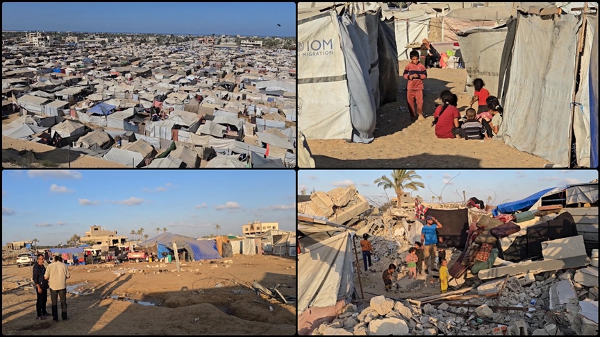 Gazze'de zorlu yaşam şartlarına rağmen Filistinli aileler kamplardan ayrılmak istemiyor