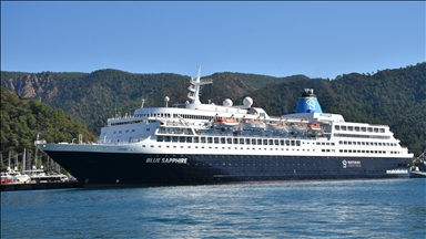 کشتی کروز «یاقوت آبی» در مارماریس پهلو گرفت