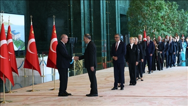 Cumhurbaşkanı Erdoğan, 29 Ekim Cumhuriyet Bayramı tebriklerini kabul etti