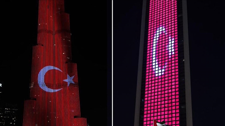 دبي.. إضاءة "برج خليفة" بالعلم التركي لإحياء عيد الجمهورية