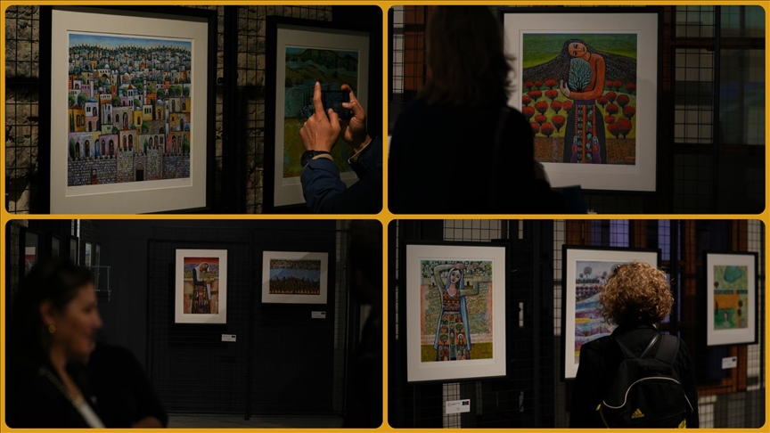 Filistinli sanatçıların eserleri İzmir'de sanatseverlerle buluştu