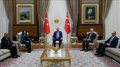 Serokomar Erdogan heyeta DEM Partiyê qebûl kir