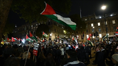 Protestuesit mblidhen në Londër kundër sulmeve izraelite në Gaza