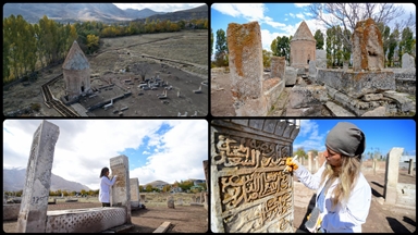 Van'daki Selçuklu Mezarlığı'nda 20 yeni mezar taşı kayıt altına alındı