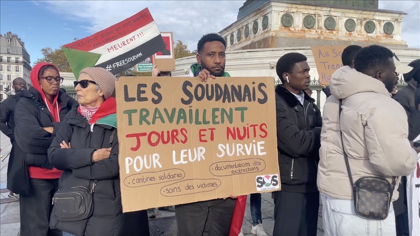Protest rally in Paris denounces civilian killings in Sudan's El-Fashir city