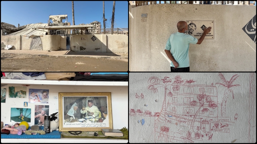 Filistin'in efsanevi lideri Arafat'ın Gazze'deki evi "evsizlere yuva" oldu