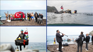 İsveçli yüzücü davul zurna eşliğinde Türkiye'den uğurlandı