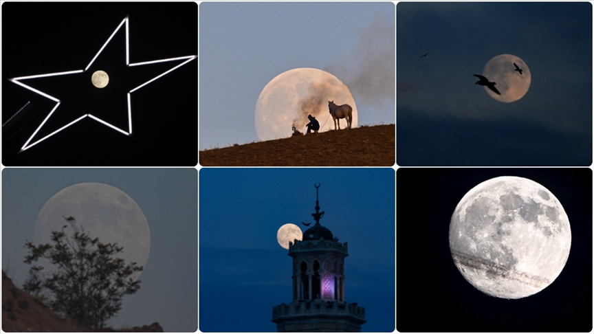 Dolunay güzel görüntüler oluşturdu