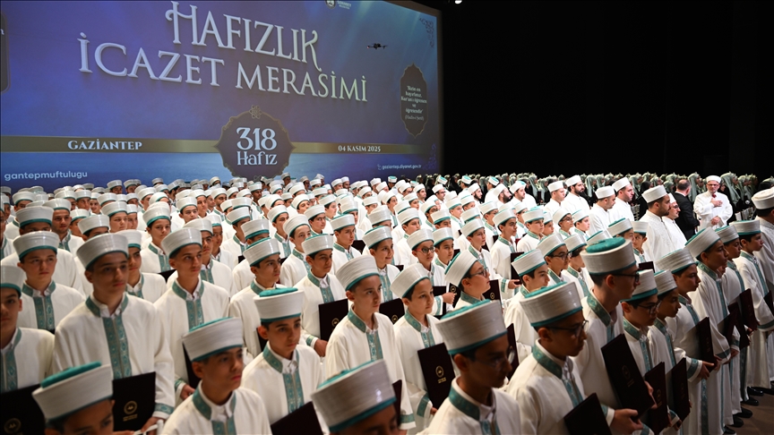 Gaziantep'te 318 hafız için icazet töreni düzenlendi