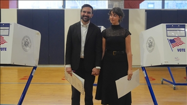 New York City mayoral candidate Mamdani casts vote in election