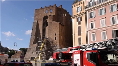 توتر دبلوماسي روسي إيطالي إثر انهيار برج تاريخي بروما